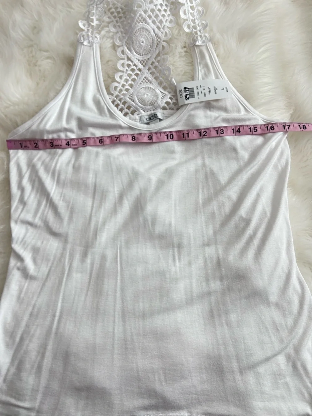Cache White Lace Racerback Tank - Picture 7 of 7